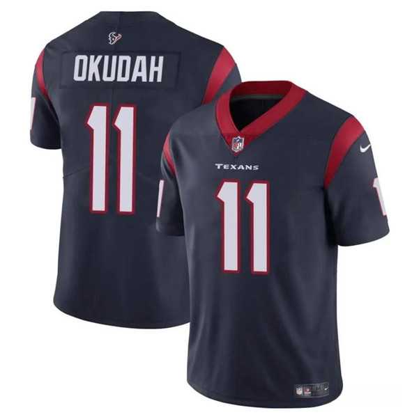 Youth Houston Texans #11 Jeff Okudah Navy Vapor Untouchable Limited Stitched Jersey Dzhi